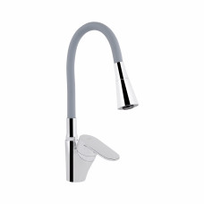 Смеситель для кухни Lidz Tani 007F3 с гибким изливом (k40) LDTAN007F3GCR31869 Chrome/Grey