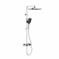 Душевая система для кабины Qtap Capricorn на три потребителя (с изливом) 53103KNC Chrome
