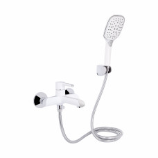 Смеситель для ванны Qtap Grand (c душевым гарнитуром) QTGRAWCR006 Chrome/White