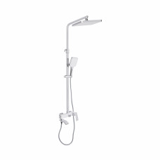 Душевая система универсальная Qtap Swan Cascada на три потребителя (с изливом) QTSWA111CRW45570 Chrome/White
