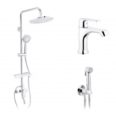 Набор 3 в 1 душевая система Kroner Armada-C064K + смеситель Armada-C010 + смеситель Bidet-C082