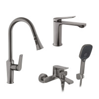 Набор змішувачів Kroner Makon-GRP060 + змішувач Makon-GRP030-T + змішувач Makon-GRP010