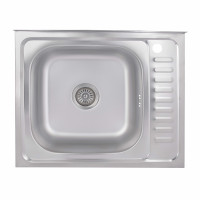 Кухонна мийка Brinex 6050-L 0,6 мм Satin (BRIN6050LSAT06)