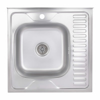 Кухонна мийка Brinex 6060-L 0,6 мм Satin (BRIN6060LSAT06)