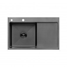 Кухонная мойка Kroner KRP Schwarze - 7849LHM PVD (3.0/1.0 мм)