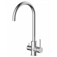 Змішувач для кухні з підключенням фільтра Koller Pool Orion Double S ORDS 0500F, нержавіюча сталь