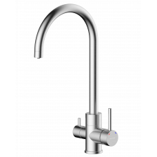 Смеситель для кухни с подключением фильтра Koller Pool Orion Double S ORDS 0500F, нержавеющая сталь