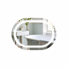 Зеркало Qtap Gemini 650х900 с LED-подсветкой Touch, с антизапотеванием, с диммером, рег. темп. цвета (3000-6500K) Reverse QT2578R6590
