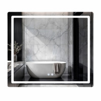 Зеркало Qtap Mideya (MI2) 800х700 с LED-подсветкой Touch, с антизапотеванием, с диммером, рег. яркости QT2078NCF807048476