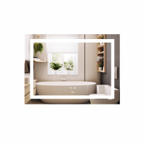 Зеркало Lidz Kubis (KU1) 700х500 с LED-подсветкой Touch, с антизапотеванием, с диммером, рег. яркости LD78LF90448485
