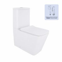 Унитаз-компакт Qtap Crow безободковый с сиденьем Soft-close QT05222170W
