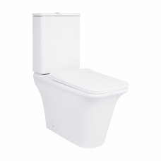 Унитаз-компакт Qtap Kalao безободковый с сиденьем Soft-close QT08221213AW