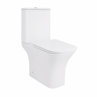 Унитаз-компакт Qtap Presto Quadro безободковый с сиденьем Soft-close QT24221215AW
