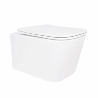 Унитаз подвесной Qtap Crow Ultra Quiet безободковый с сиденьем Soft-close QT05335170W