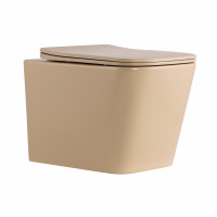 Унитаз подвесной Tern Ultra Quiet 490×365×325 мм, Beige, с сиденьем Slim Duroplast / Soft-close / Quick Release QT17332303ASSB Qtap