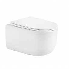 Унитаз подвесной Qtap Taurus Ultra Quiet 515×360×350 мм, White, с сиденьем Slim Duroplast / Soft-close / Quick Release QTTAU26W49116