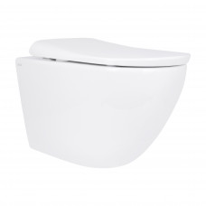 Унитаз подвесной Qtap Robin ML Ultra Quiet 490×365×325 мм, с сиденьем Soft-close MagLock, White QTROBML26W49621