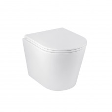 Унітаз підвісний безобідковий Kroner Armada WHI513636 RIMLESS з сидінням Slim Duroplast / Soft-close / Quick relase (KA513636WHIR)