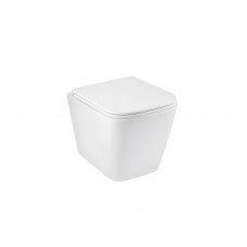 Унітаз підвісний безобідковий Kroner Eifel WHI493436 RIMLESS з сидінням Slim Duroplast / Soft-close / Quick relase (KE493436WHIR)