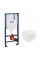 Комплект 4 в 1: Инсталляция Grohe Rapid SL 3 в 1 38772001 + Унитаз безободковый Kroner Harz WHI483632 TORNADO с сиденьем Slim Duroplast / Soft-close / Quick relase KH483632WHIT (38772001KH483632)