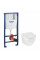 Комплект 4 в 1: Інсталяція Grohe Rapid SL 3 в 1 38772001 + Унітаз безободковий Kroner Harz WHI493736 RIMLESS з сидінням Slim Duroplast / Soft-close / Quick relase KH493736WHIR (38772001KH493736)