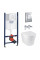 Комплект 4 в 1: Инсталляция GROHE Solido 3 в 1 3884966Q + Унитаз безободковый Kroner Armada WHI513636 RIMLESS с сиденьем Slim Duroplast / Soft-close / Quick relase KA513636WHIR (3884966KA513636)