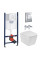 Комплект 4 в 1: Інсталяція GROHE Solido 3 в 1 3884966Q + Унітаз безобідковий Kroner Eifel WHI483429 TORNADO з сидінням Slim Duroplast / Soft-close / Quick relase KE483429WHIT (3884966KE483429)