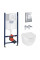 Комплект 4 в 1: Инсталляция GROHE Solido 3 в 1 3884966Q + Унитаз безободковый Kroner Harz WHI493736 RIMLESS с сиденьем Slim Duroplast / Soft-close / Quick relase KH493736WHIR (3884966KH493736)
