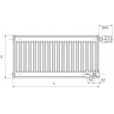 Радиатор стальной KORADO 33VK 400x400 (33040040-60-0010)