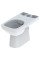 Чаша унитаза SELNOVA SQUARE Rimfree, для пола, горизонтальный выпуск, прямоугольная, без сиденья