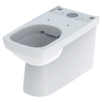 Чаша унитаза SELNOVA SQUARE Rimfree, напольная, горизонтальный выпуск, прямоугольная, приставная, без сиденья
