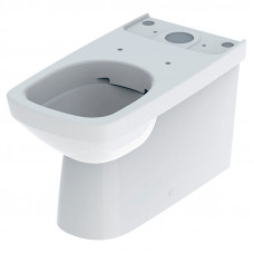 Чаша унитаза SELNOVA SQUARE Rimfree, напольная, горизонтальный выпуск, прямоугольная, приставная, без сиденья