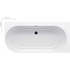 Ванна Ванна FREEDOM Corner R 1700x800 білосніжна/чорна сифон Click-Clack