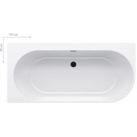 Ванна Ванна FREEDOM Corner L 1700x800 білосніжна/чорна сифон Click-Clack