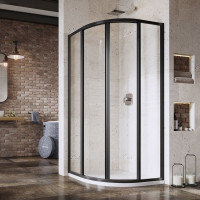 Душевой уголок Ravak Supernova 80 см SKCP4-80 195 черный+transparent