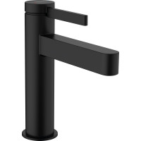 Смеситель для умывальника Hansgrohe Finoris 110 для умывальника с донным клапаном push-open, черный (76023670)