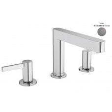 Смеситель для раковины Hansgrohe Finoris 160 для раковины на 3 отверстия с/к push-open, черный хром (76034340)