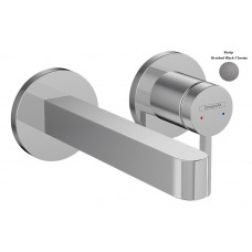 Смеситель для умывальника Hansgrohe Finoris 225 для умывальника со стены, черный хром (76050340)