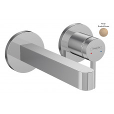 Смеситель для умывальника Hansgrohe Finoris 225 для умывальника со стены, бронзовый (76050140)