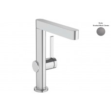 Смеситель для умывальника Hansgrohe Finoris 230 для умывальника, поворотный излив с д/к push-open, черный хром (76060340)