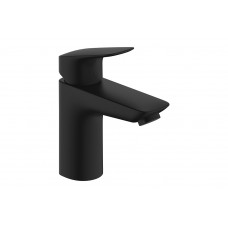 Змішувач для умивальника Hansgrohe Logis 100 для умивальника з металевим донним клапаном, чорний (71171670)