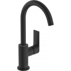 Змішувач для умивальника Hansgrohe Rebris E 210 для умивальника рухомий носик, з донним клапаном pop-up, чорний (72576670)
