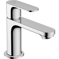 Змішувач для умивальника Hansgrohe Rebris S 80 Coolstart EcoSmart+ для умивальника з донним клапаном pop-up, хром (72586000)