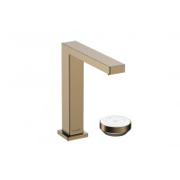 Смеситель для умывальника Hansgrohe Tecturis E 150 CoolStart EcoSmart+ на 2 отверстия, бронзовый (73053140)