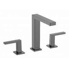 Смеситель для умывальника Hansgrohe Tecturis E EcoSmart+ push open для умывальника на 3 отверстия, черный хром (73030340)