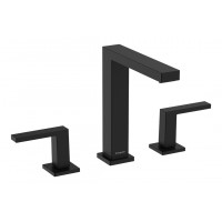Змішувач для умивальника Hansgrohe Tecturis E EcoSmart+ push open для умивальника на 3 отвори, чорний (73030670)