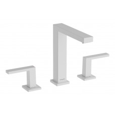 Смеситель для умывальника Hansgrohe Tecturis E EcoSmart+ push open для умывальника на 3 отверстия, белый (73030700)