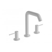 Смеситель для умывальника Hansgrohe Tecturis S 150 Ecosmart+ push open для умывальника на 3 отверстия, белый (73330700)