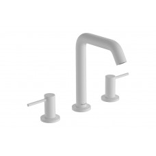 Смеситель для умывальника Hansgrohe Tecturis S 150 Ecosmart+ push open для умывальника на 3 отверстия, белый (73330700)