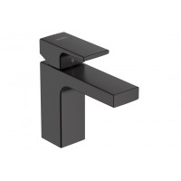 Смеситель для раковины Hansgrohe Vernis Shape Isolated 100 для раковины без донного клапана, черный хром (71569670)